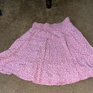 pink flowy skirt, size small